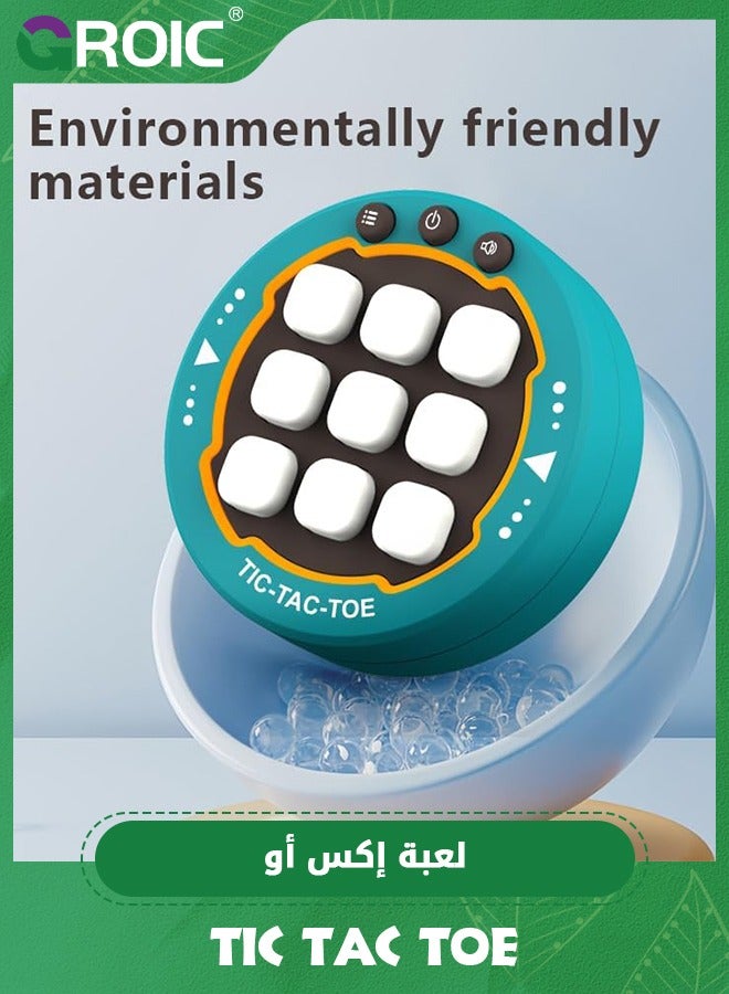 GROIC Electronic Tic Tac Toe Game, 3-in-1 Handheld Puzzle Game Console, Portable Tic Tac Toe Game, Fidget Toys Classic Board Game for Kids and Adults (Green) - Image 3