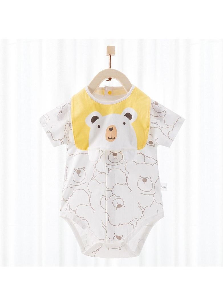Loquat - Baby Summer Short Sleeve Cute Comfortable Jumpsuit With Bib - Image 1