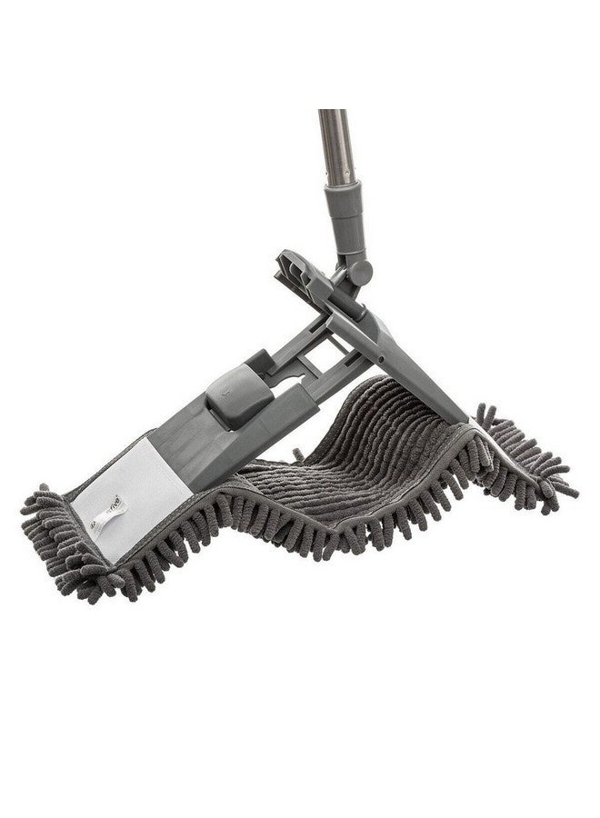 Five Simply Smart Silver & Clean Long Handled Microfiber Mop Grey 134 x 15 x 48 cm 141383 - Image 4