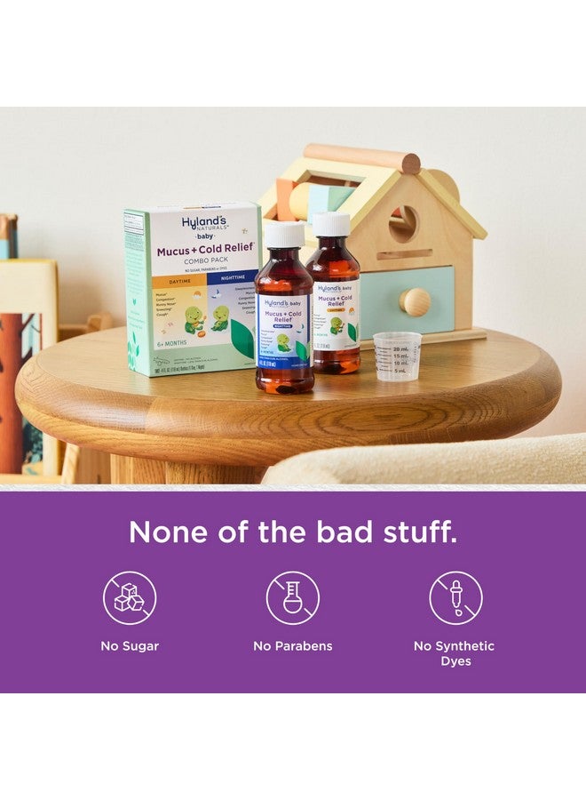 Hyland's Baby Mucus and Cold Relief, Day and Night Value Pack, Infant And Baby Cold Medicine, Decongestant And Cough Relief, 8 Fl Oz - Image 4