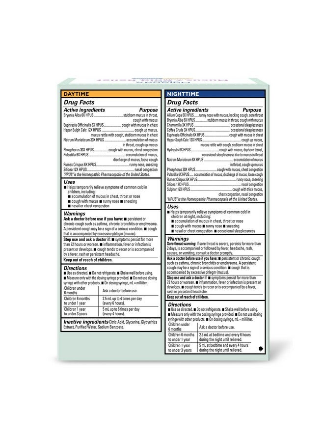 Hyland's Baby Mucus and Cold Relief, Day and Night Value Pack, Infant And Baby Cold Medicine, Decongestant And Cough Relief, 8 Fl Oz - Image 5