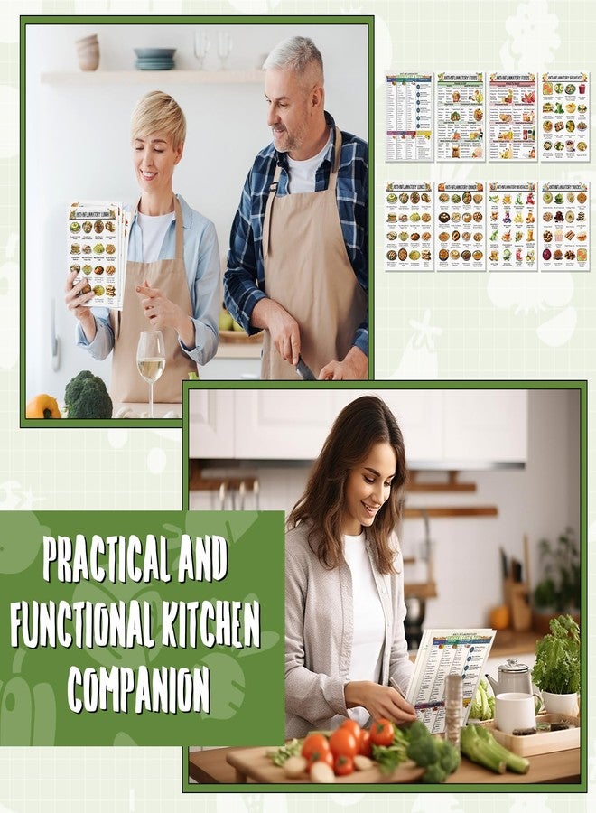 قائمة طعام مضادة للالتهابات من سينلود (12 قطعة) - مخطط وجبات مضادة للالتهابات - ملصق تغذية ومشتريات البقالة لصحة الأمعاء للمطبخ - Image 4