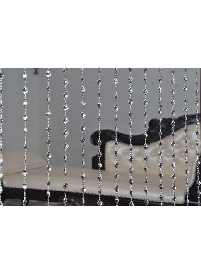 Pindia ستارة خرز خيوط PINDIA على شكل طائرة لامعة (فضي، 7 أقدام، هندسي) - Image 1