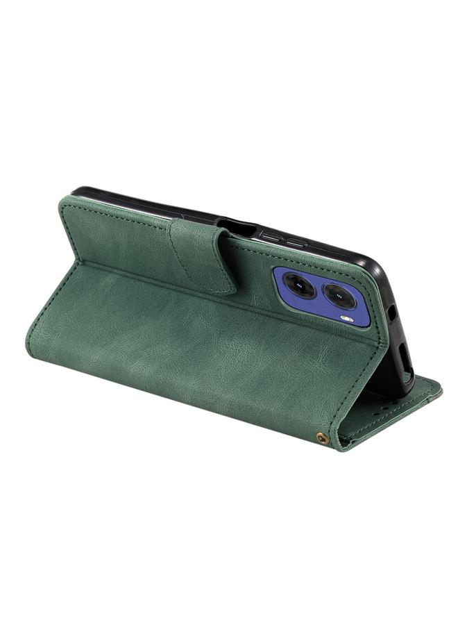 اس-توب جراب لهاتف Motorola Moto G05 مصنوع من جلد العجل مع خياطة ملمس الأظافر - Image 4