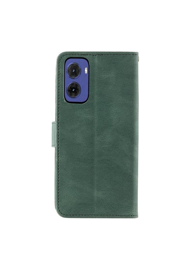 اس-توب جراب لهاتف Motorola Moto G05 مصنوع من جلد العجل مع خياطة ملمس الأظافر - Image 3