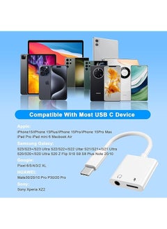 erorex Headphone Adapter 2 Pack Usb C To 3.5Mm Headphone And Charger Adapter Type C To Aux Jack Dongle Cable With Fast Charging Compatible With Iphone Galaxy Ipad Pro  - Image 5