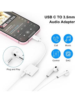 erorex Headphone Adapter 2 Pack Usb C To 3.5Mm Headphone And Charger Adapter Type C To Aux Jack Dongle Cable With Fast Charging Compatible With Iphone Galaxy Ipad Pro  - Image 2