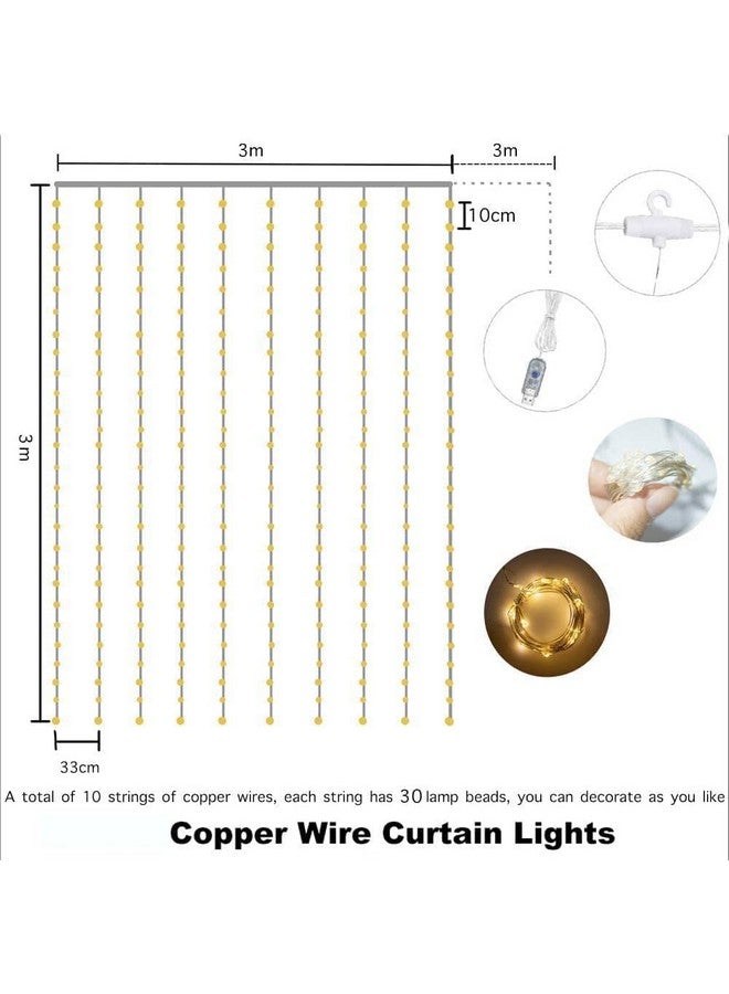 Gesto إضاءة خيوط LED ستارة USB 5V من جستو لتزيين المنزل - أضواء خرافية RGB مع جهاز تحكم عن بعد بـ 8 أوضاع | إضاءة معلقة لتزيين الغرفة، تزيين عيد الميلاد، تزيين الجدران، تزيين ديوالي (9.8x9.8 قدم) - Image 4