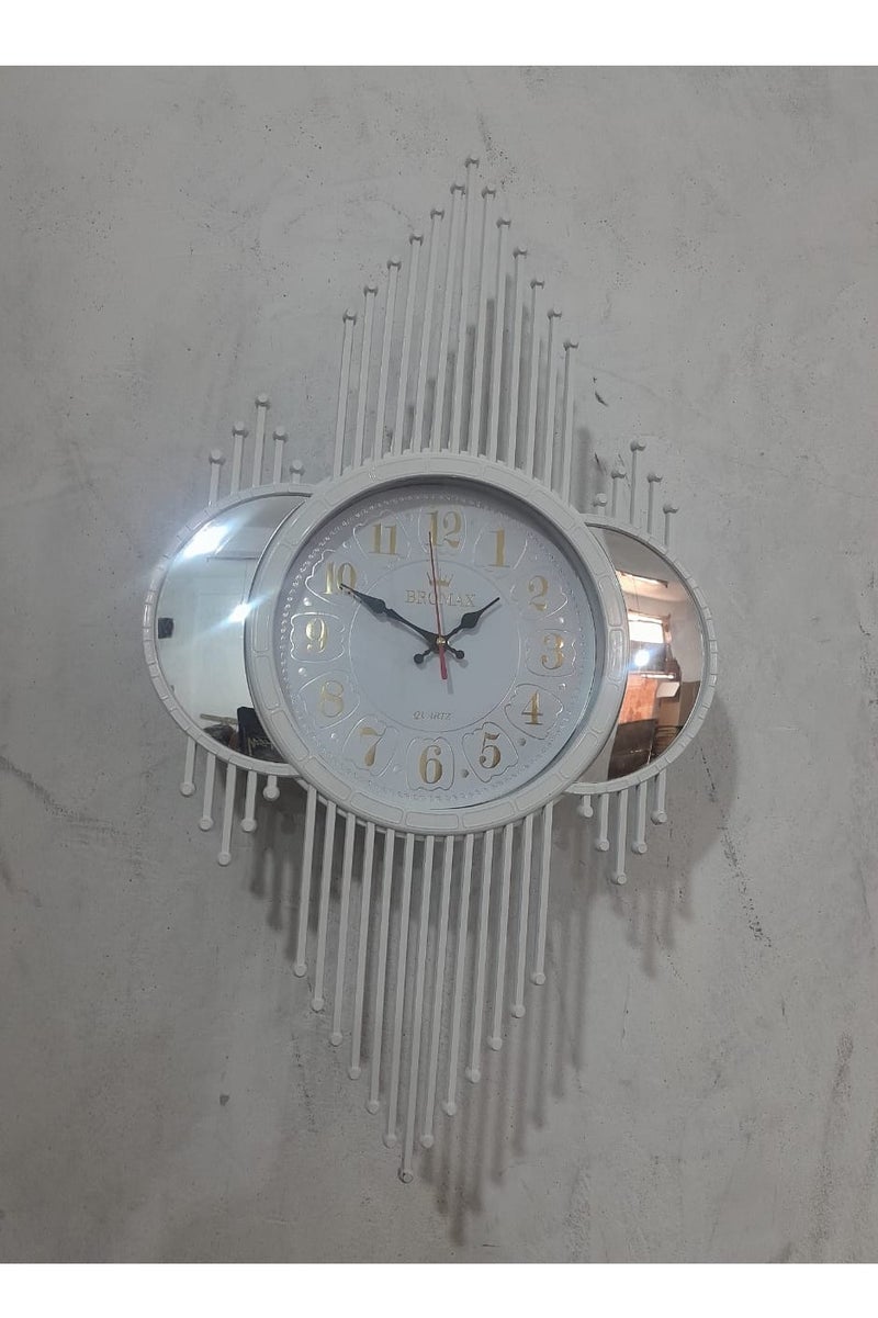 ساغا ساعة حائط ديكورية فاخرة – تصميم عصري مع مرايا عاكسة