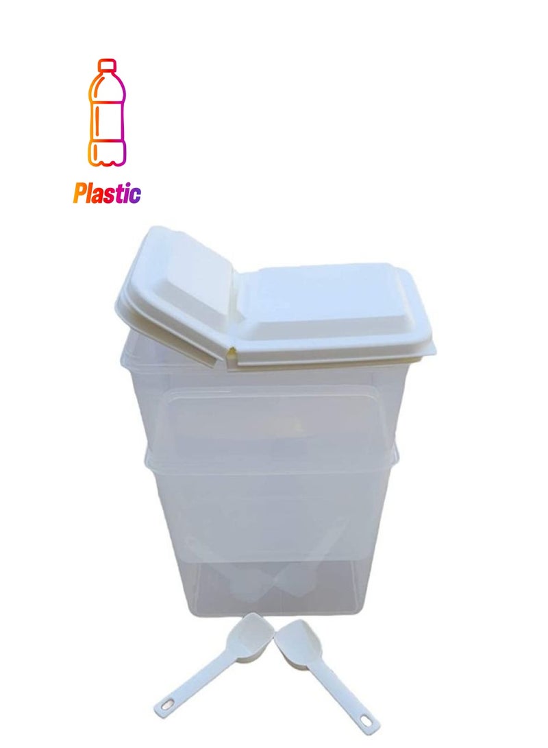 2-Piece Food Storage Container Set White 1200ml