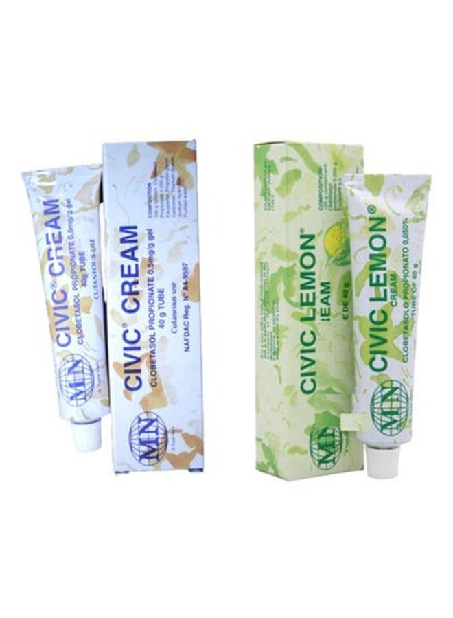 Civic Skin Care Cream Set Purity & Vitality Creams for Flawless Skin (80g) - Image 1