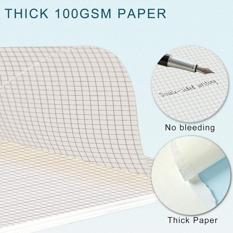 Toplive A5 Refill Paper, 3 Pack Thick 100GSM Squared Paper, 270 Pages for 6 Ring Binder Journal Notebook - Image 4