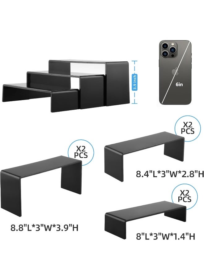 Black Acrylic Display Risers, 3 Tiers 2 Set (6 Pcs) Acrylic Shelves Organizer Display Stand - pzsku/Z2EB88CBD35F2A9385211Z/45/_/1737356276/2e705ede-f95a-48f3-8f66-dec6d7b9203e