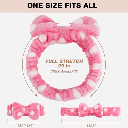 YOOVR 8pcs Spa Headband, Cute Small Bulk Gifts for Women, Stocking Stuffers for Teen Girls, Skincare Makeup Face Wash Headband, Hair Accessories, Party Favors Gift Basket Stuffers, Mothers Day Gifts - Image 2