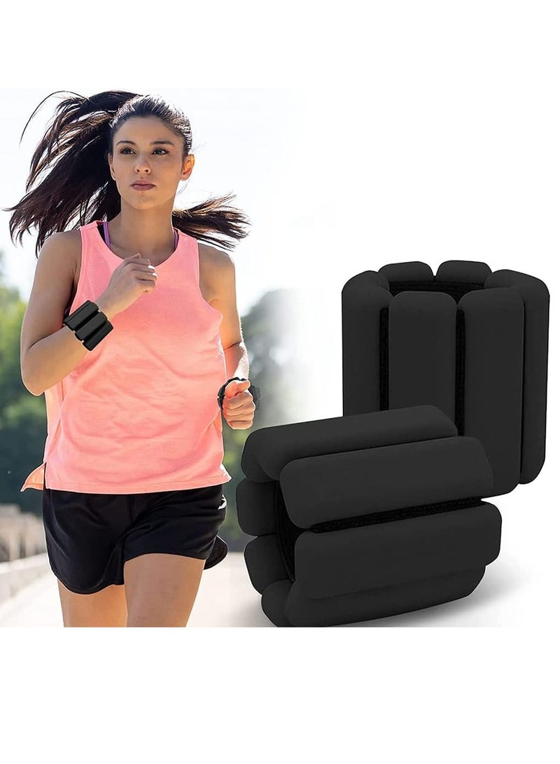 RATSAW Wrist Weights 2 Pack Adjustable Wearable Wrist and Ankle Weights Weight Bracelet 450g Each Silicone Surface Waterproof and Sweatproof Fit Women Men Yoga Walking Jogging Dance Fitness  - Image 1