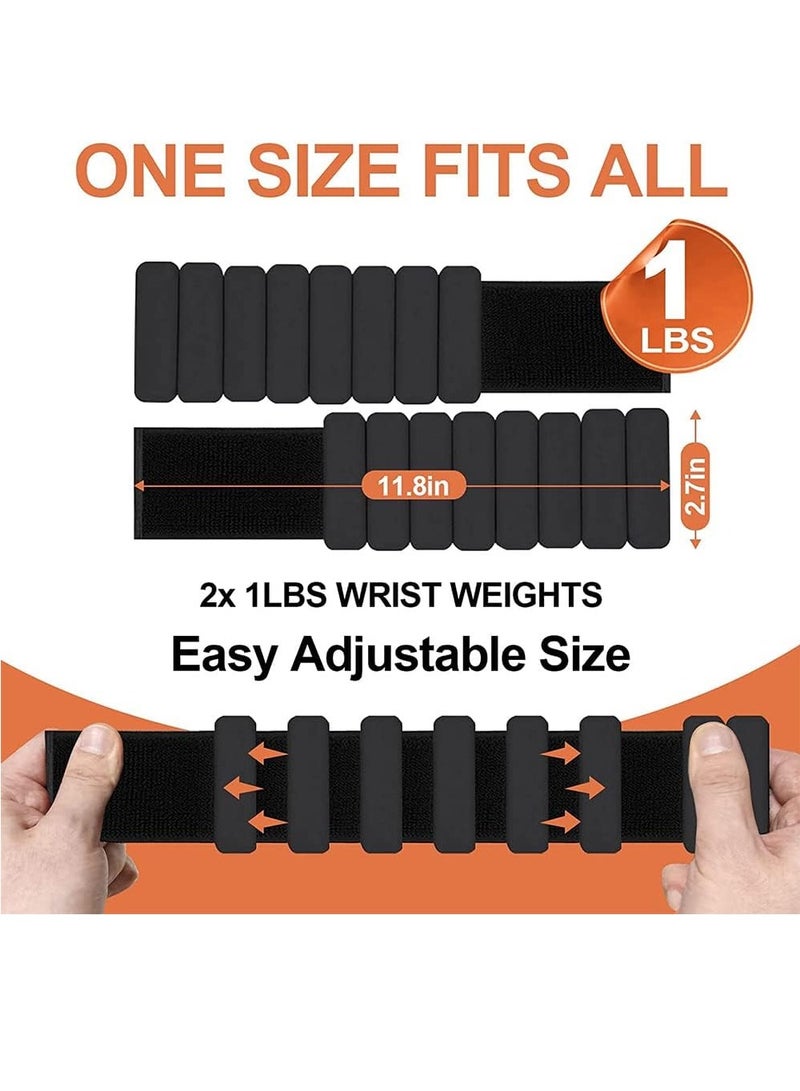 RATSAW Wrist Weights 2 Pack Adjustable Wearable Wrist and Ankle Weights Weight Bracelet 450g Each Silicone Surface Waterproof and Sweatproof Fit Women Men Yoga Walking Jogging Dance Fitness  - Image 3