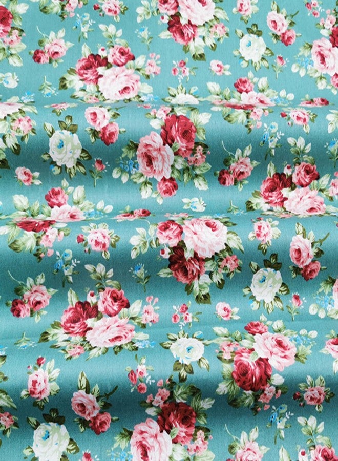 Hanjunzhao 14 Fat Quarters Bundle 18x22 inch - Pre-cut Cotton Quilting Fabric Squares - Quarter Yard Material -for Sewing, Quilting, Patchwork, and Holiday Halloween Christmas DIY Crafts -Retro Floral - Image 5