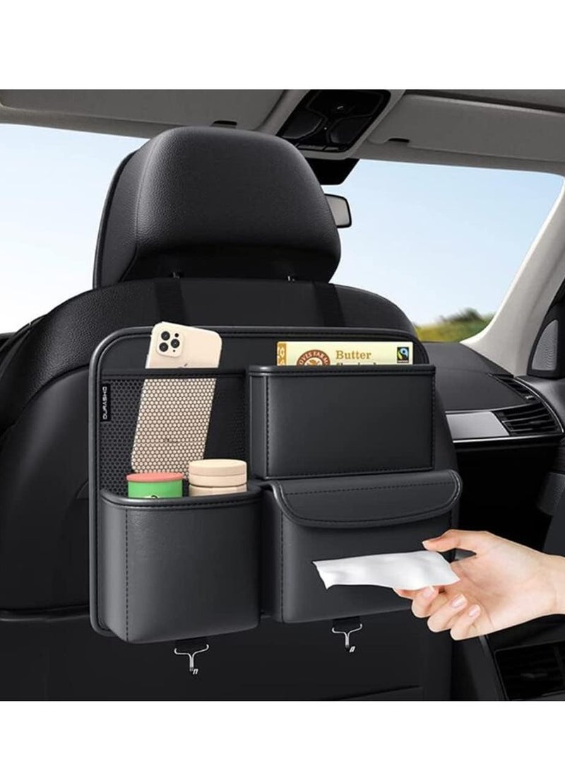 Generic Car Seat Back Bag, Car Organizer, Back Seat Storage Bag, Car Storage Bag, Tissue Box, Leather, Waterproof, Multifunctional Storage, Space Saving, Car Organizer, 1 Piece  - Image 1