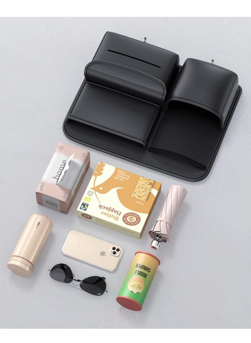 Generic Car Seat Back Bag, Car Organizer, Back Seat Storage Bag, Car Storage Bag, Tissue Box, Leather, Waterproof, Multifunctional Storage, Space Saving, Car Organizer, 1 Piece  - Image 5