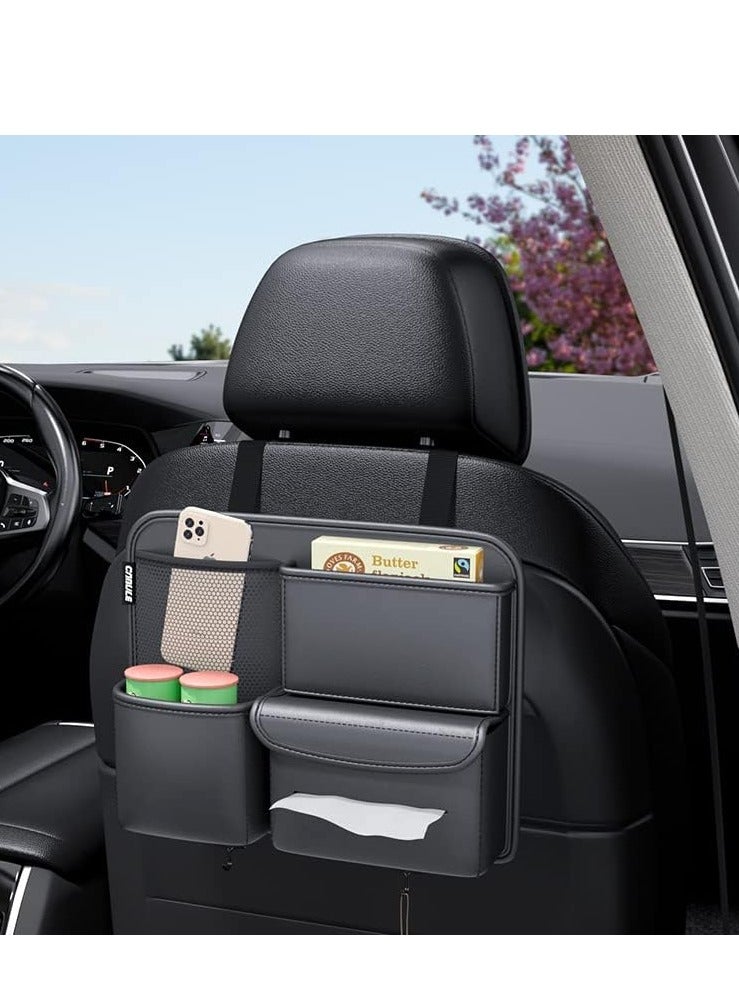 Generic Car Seat Back Bag, Car Organizer, Back Seat Storage Bag, Car Storage Bag, Tissue Box, Leather, Waterproof, Multifunctional Storage, Space Saving, Car Organizer, 1 Piece  - Image 3