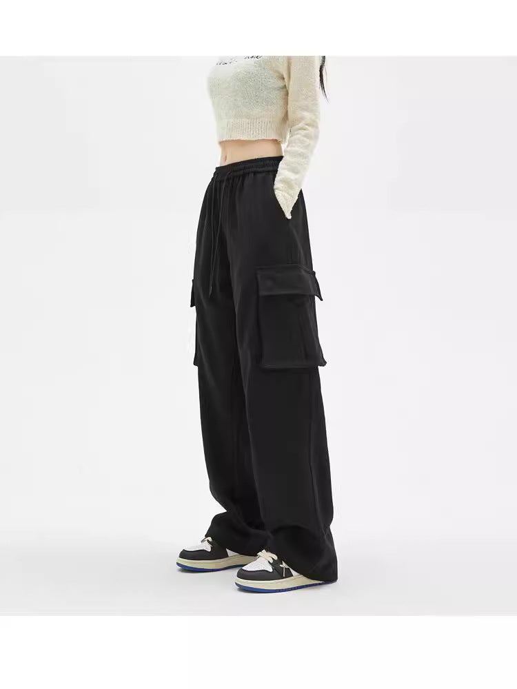 Workwear Pants For Men And Women Loose Straight American Style High-Grade Casual Wide-Leg Pants - Image 3
