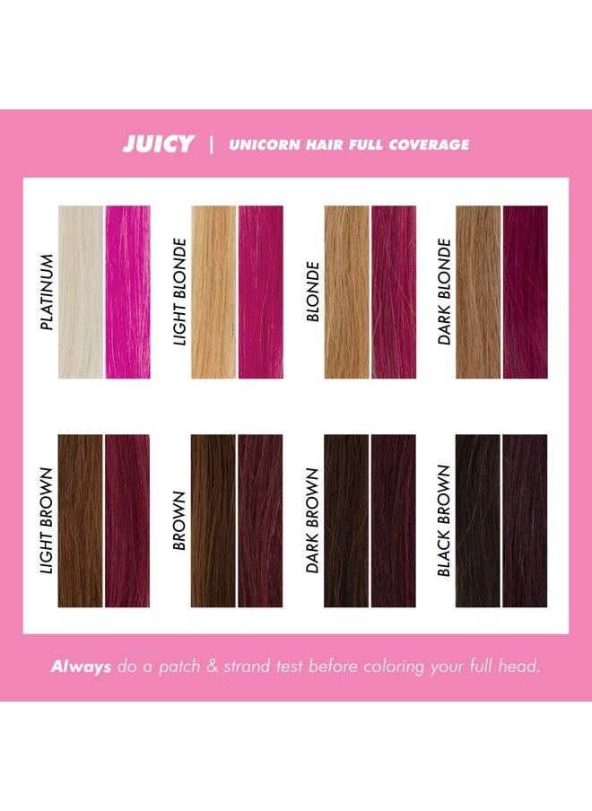 Lime Crime Full Coverage Unicorn Hair Dye, Juicy - Damage-Free Semi-Permanent Hair Color Conditions & Moisturizes - Temporary Hair Tint Kit Has A Sugary Citrus Vanilla Scent - Vegan  - Image 5