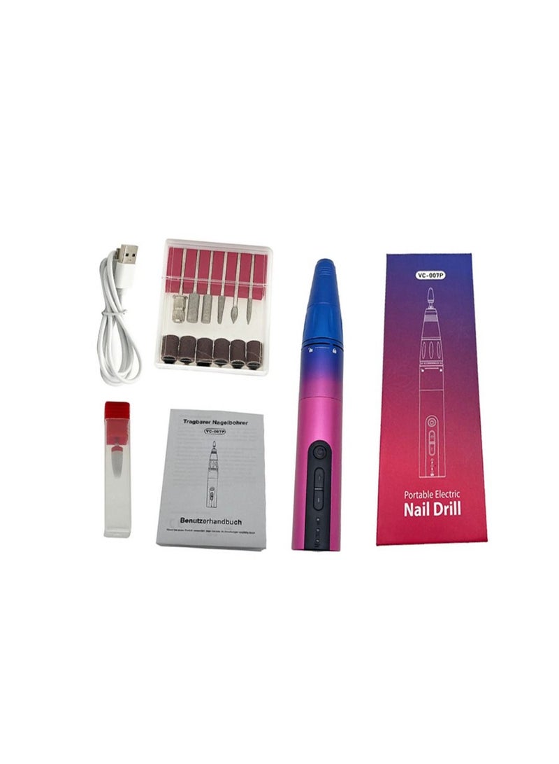 Excefore Cordless Electric Nail Drill, Portable Rechargeable Professional Nail Drill, Electric Nail Drill for Acrylic Gel Nails, Manicure Pedicure Polishing Shape Tools, for Home and Salon Use - Image 1