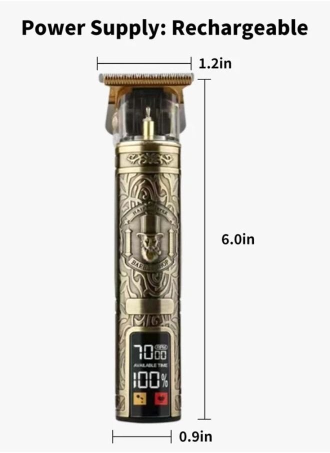 ACLIX - 1pc Men Rechargeable Electric Hair Clipper With LCD Display - Image 1