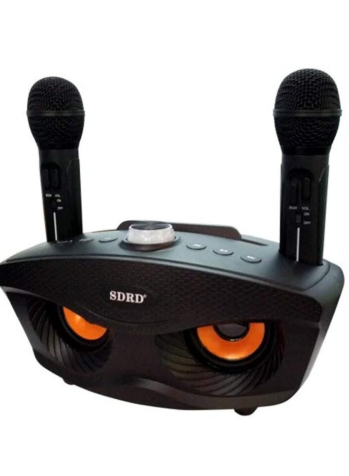 SDRD Wireless Bluetooth Speaker with 2 Microphones, Portable Karaoke Machine - Image 2