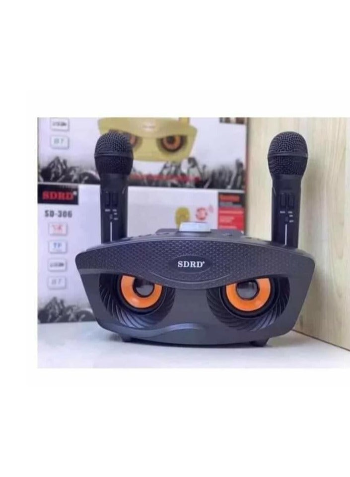 SDRD Wireless Bluetooth Speaker with 2 Microphones, Portable Karaoke Machine - Image 4