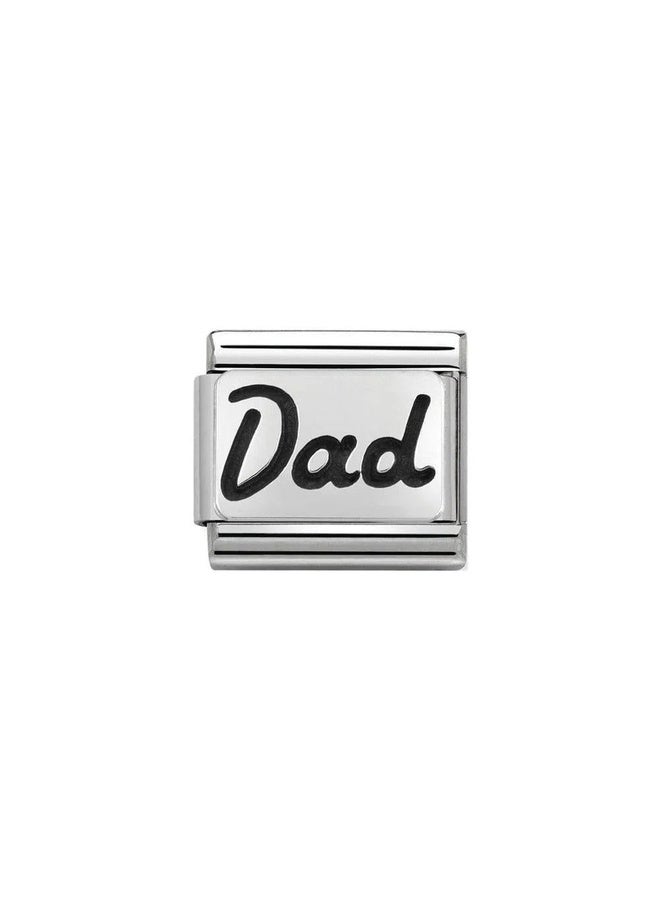 Dad - Silver Italian Charm