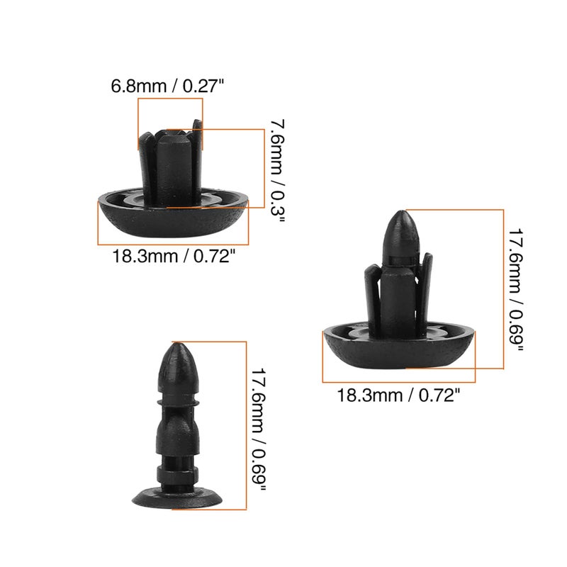 Fasteners Plastic Automatic Fit For Japanese Modern Cars, Car Clips, Rivet Clips Number 20 Pieces - Image 2