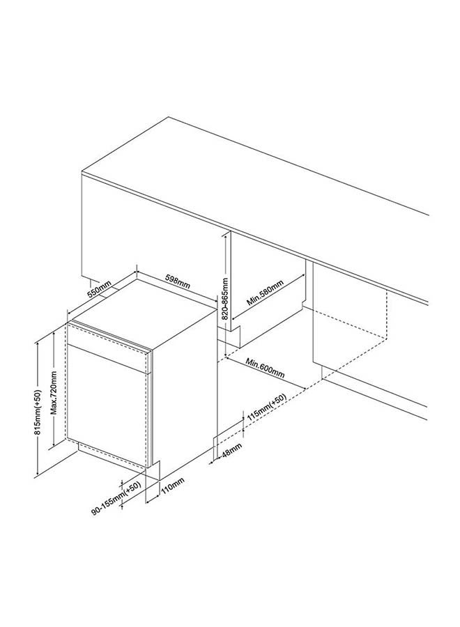 Midea BuiltIn Dishwasher Fully Integrated 14 Place Settings WQP147713F Stainless - Image 4