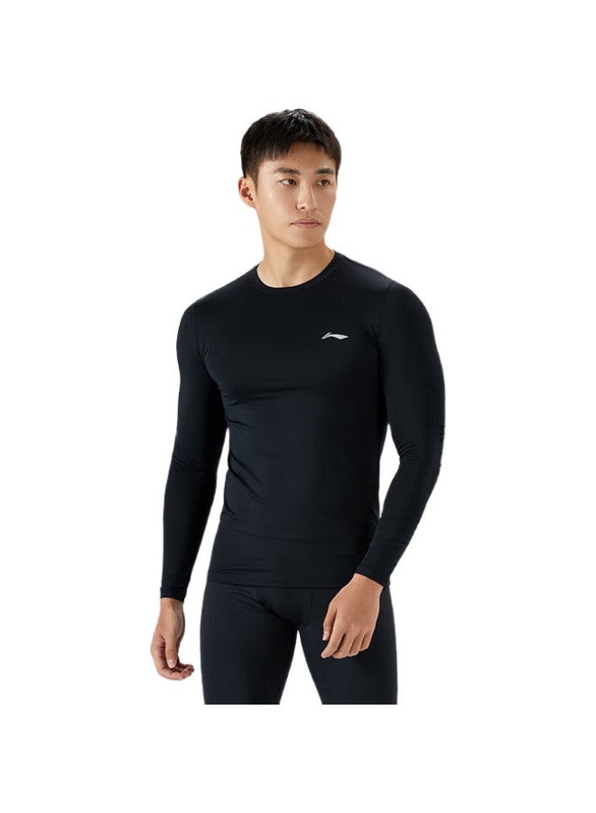 Li-Ning Men'S Sports Set, Tight-Fitting Quick-Dry Shirt, Fitness Wear, Running, Basketball, Badminton, High-Elasticity Training Suit, Autumn And Winter Base Layer - Image 3