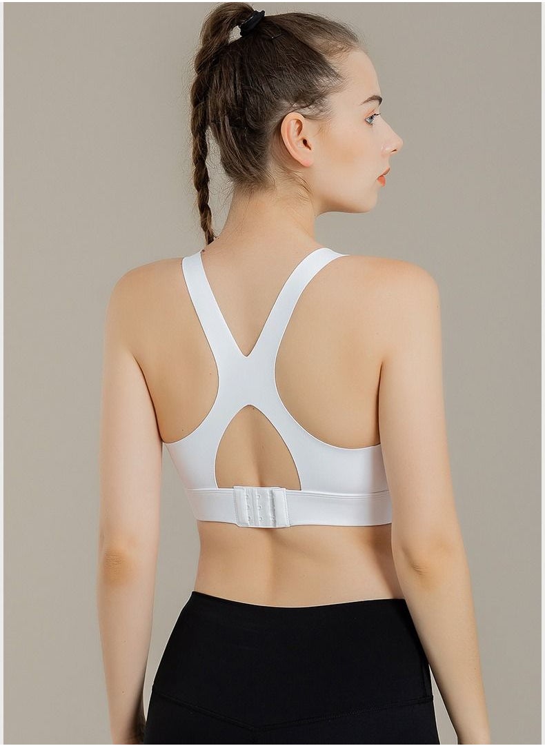 Loquat Women Quick Dry Breathable Sports Bra White  - Image 2