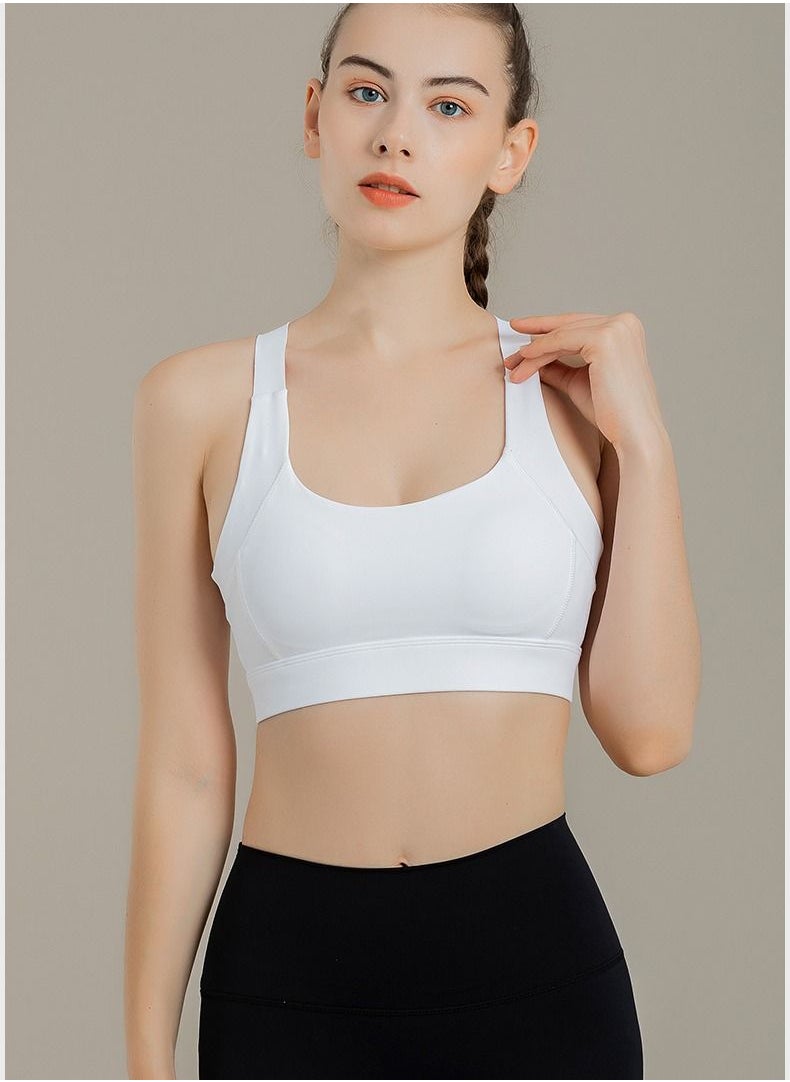 Loquat Women Quick Dry Breathable Sports Bra White  - Image 3