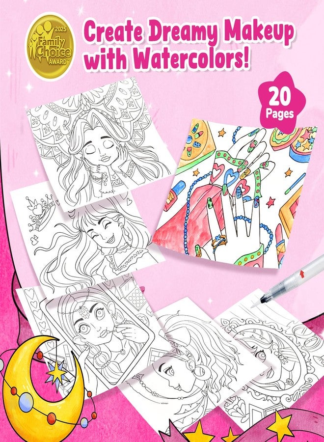 JoyCat Paint with Water Coloring Books for Toddlers, Watercolor Painting Sets for Kids Ages 3-5 4-8, Arts and Crafts Drawing Activities Toy Birthday Gift for Boys Girls (Makeup & Manicures) - Image 2
