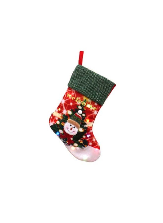 Christmas Stockings, LED Snowman-35x26x18cm, China