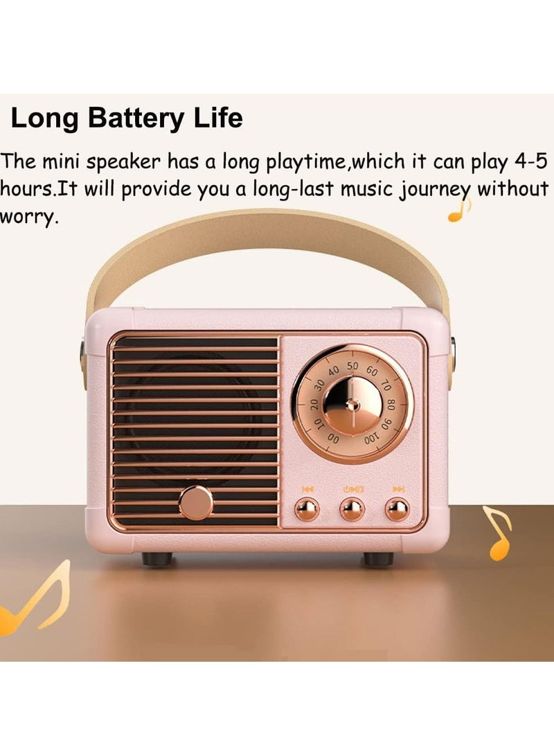 Retro Bluetooth Speaker Wireless Mini Speaker, Outdoor Bluetooth Speaker, Portable Speaker Best Birthday Gift Ideas for Women Teenagers - Image 4