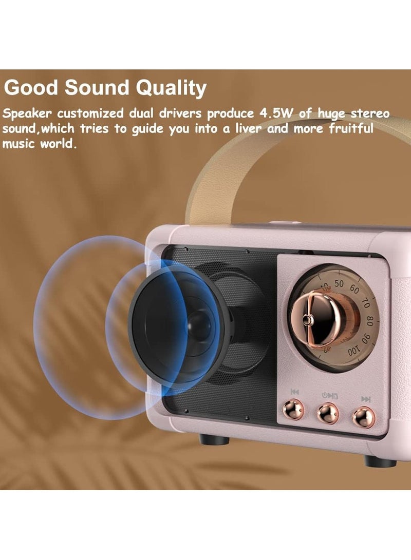 Retro Bluetooth Speaker Wireless Mini Speaker, Outdoor Bluetooth Speaker, Portable Speaker Best Birthday Gift Ideas for Women Teenagers - Image 3