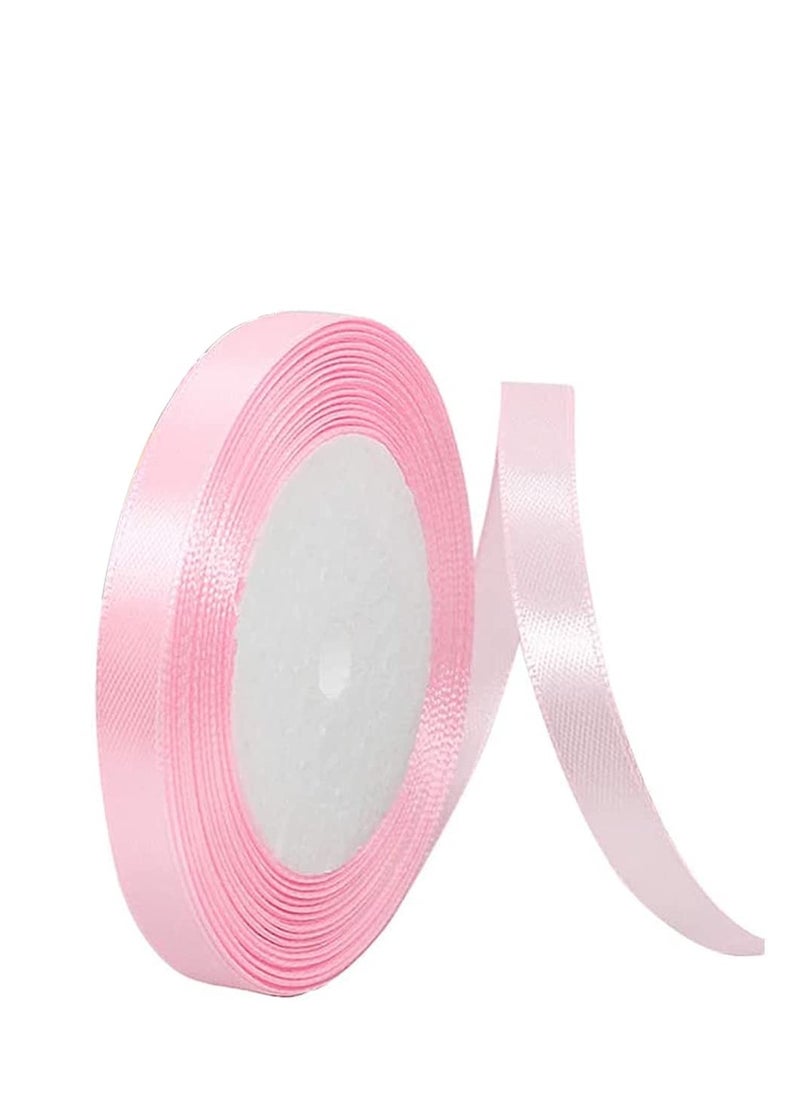 HaHaHai Ribbon Satin Fabric Ribbon For Gift Package Wrapping Hair Bow Clips Making Crafting Sewing Wedding Decorations Width1cm*Length 2200 cm - Light Pink  - Image 1
