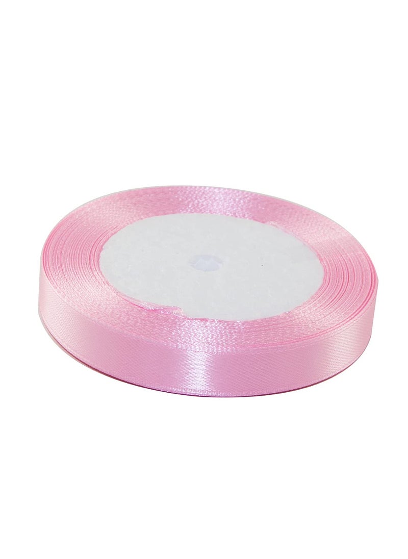 HaHaHai Ribbon Satin Fabric Ribbon For Gift Package Wrapping Hair Bow Clips Making Crafting Sewing Wedding Decorations Width1cm*Length 2200 cm - Light Pink  - Image 2