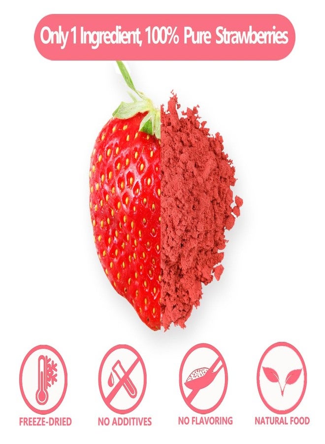 ULTHMOK Premium Freeze Dried Strawberry Powder 1LB /453g, 1 Ingredient,No Sugar Added,100% Natural Strawberry Powder for Baking,No Additives. - Image 3