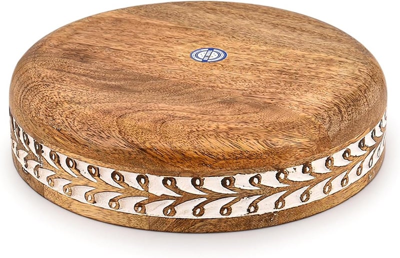 Kaizen Casa KAIZEN Fruit Bowl Mango Wood Rustic Fruit Bowls for Farmhouse Dcor Fruit Bowl for Kitchen Counter 10 x 10 x 25 - Image 3