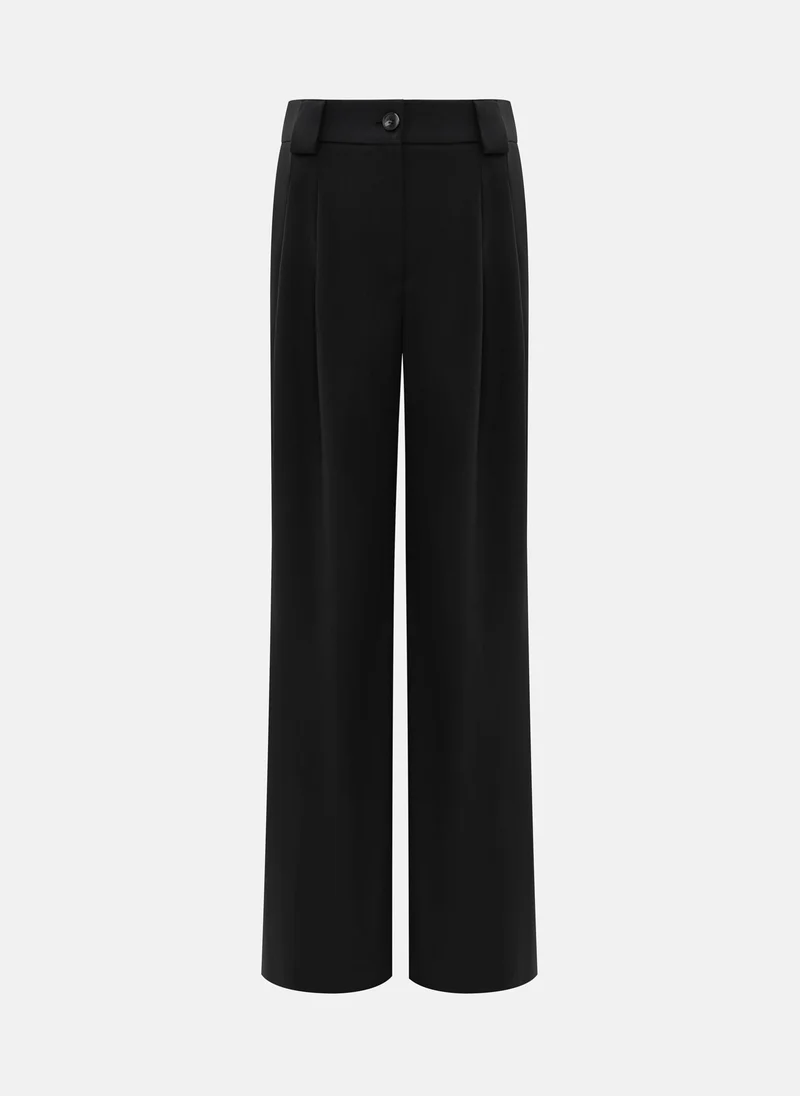 ليتشي بنطلون بالازو مع حلقات حزام واسعة