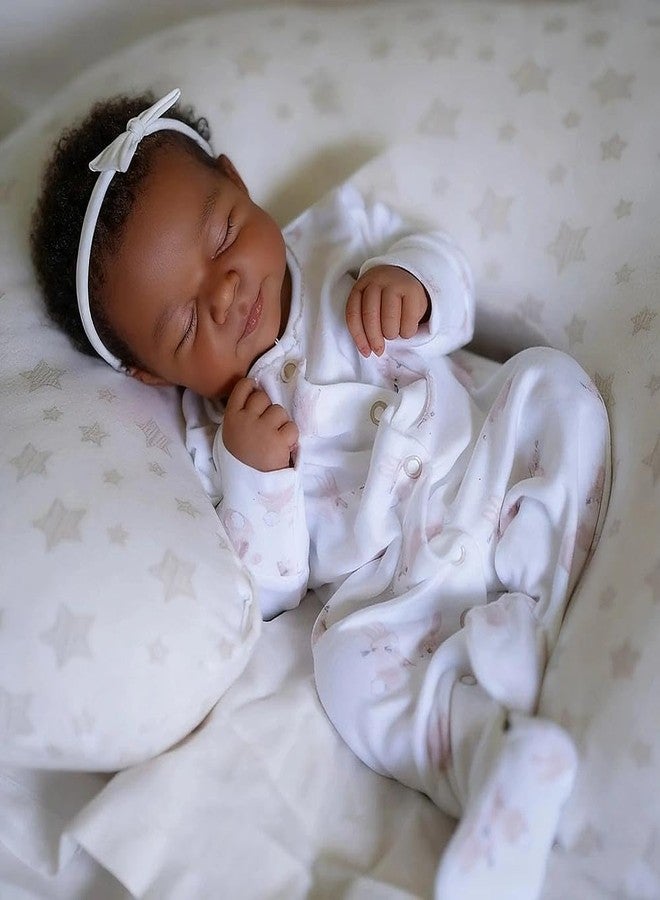 Anano Realistic Reborn Baby Dolls Silicone Full Body Boy 18 Inch Mixed-Race Black Reborn Toddler Dolls for Grandparents, Anatomically Correct, Handmade Infant for Kids Birthday Gift & Collectible - Image 4