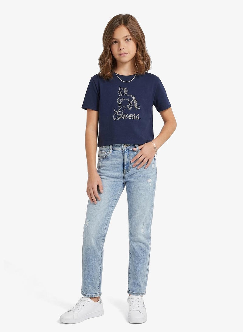 GUESS Youth Graphic Crew Neck T-Shirt - Image 1