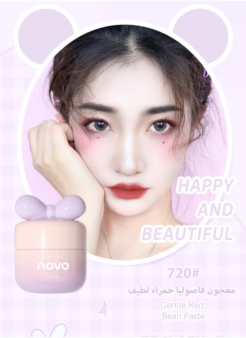Novo Beautyrest Light Mist Lipstick, Velvet Matte Waterproof Non Stick Cup Long Lasting Mist Face Lip Gloss, Lightweight Moisturizing Cute Lip Stains Lip Tint Lip Mud for Women  - Image 2
