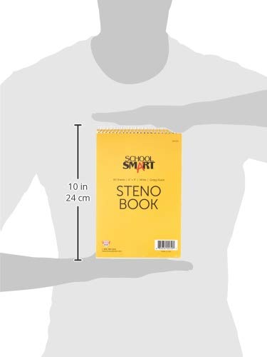 School Smart Gregg Ruled Steno Notebook, 6 X 9 in, 80 Sheets, White - Image 3