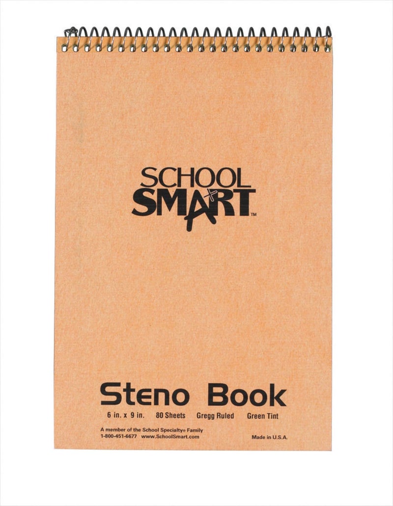 School Smart Gregg Ruled Steno Notebook, 6 X 9 in, 80 Sheets, White - Image 1